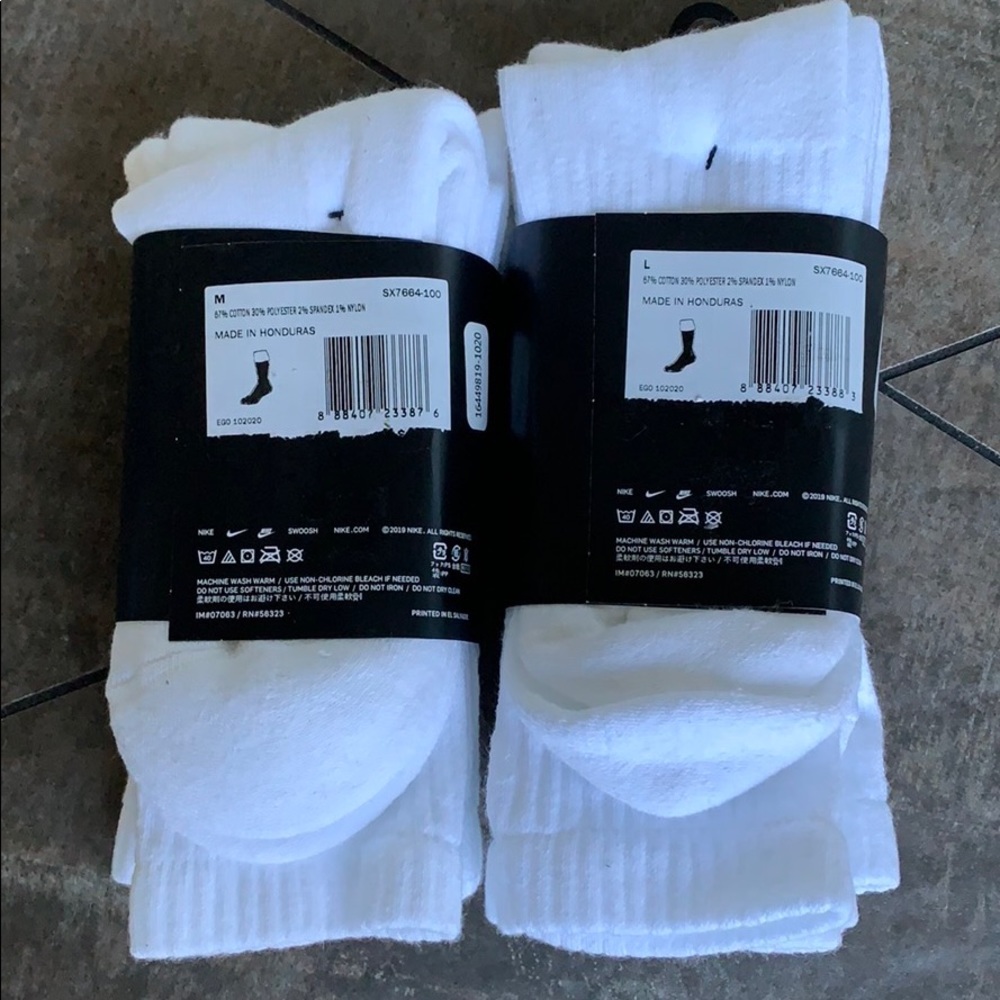 NIKE EVERYDAY COTTON CUSHIONED CREW men’s 3 pairs socks set - Picture 13 of 16